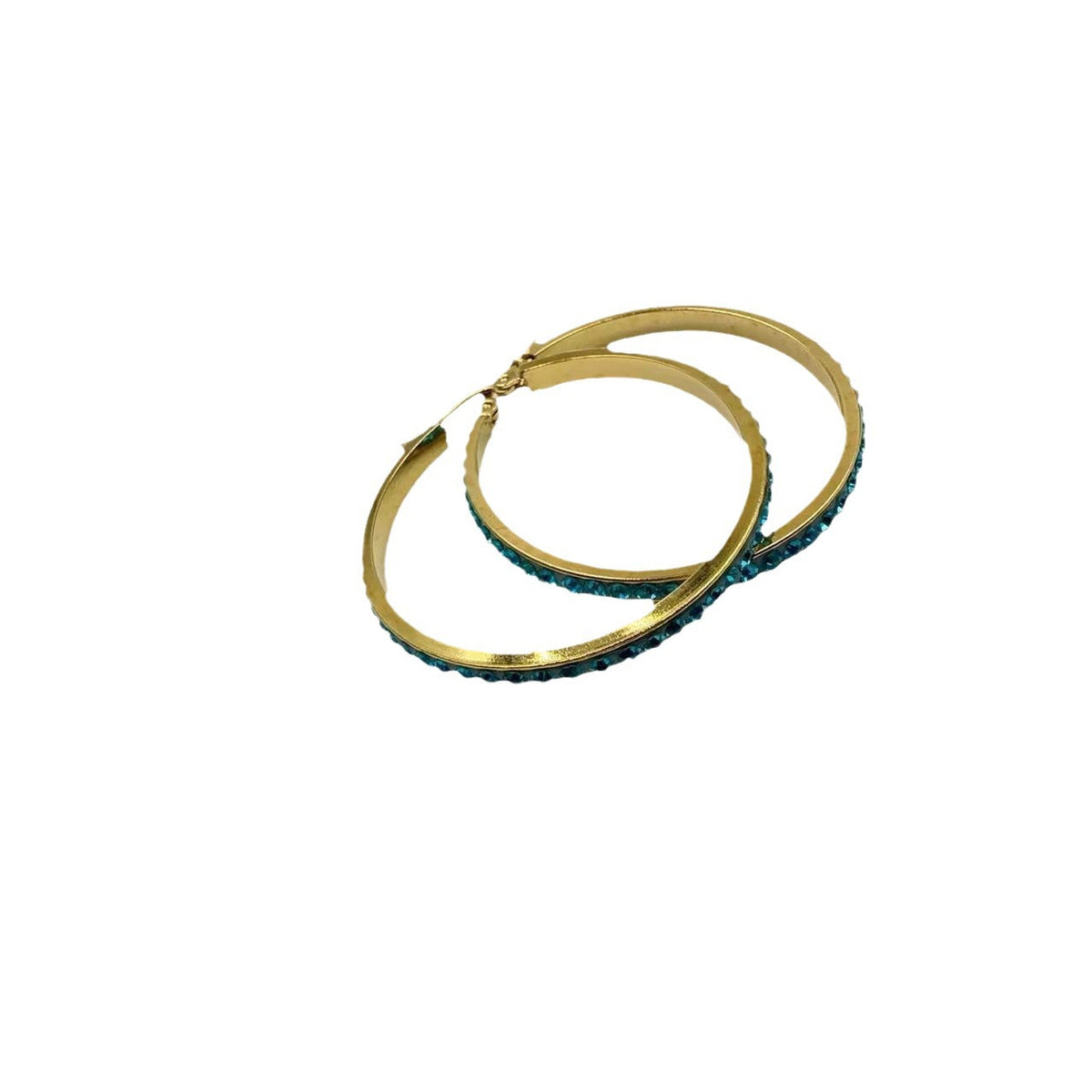 Rhinestone Hoop Earrings